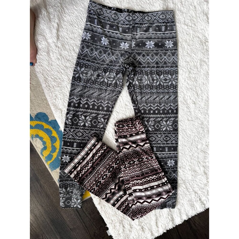 2 Mandees velour leggings Large
